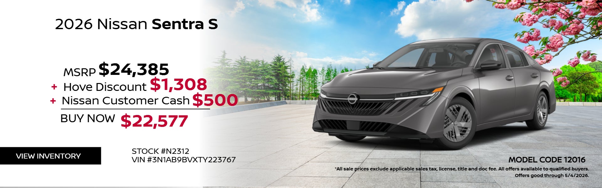 Gray Nissan Sentra SV spring theme