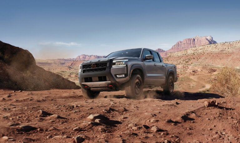 2025 Nissan Frontier offroading in the desert