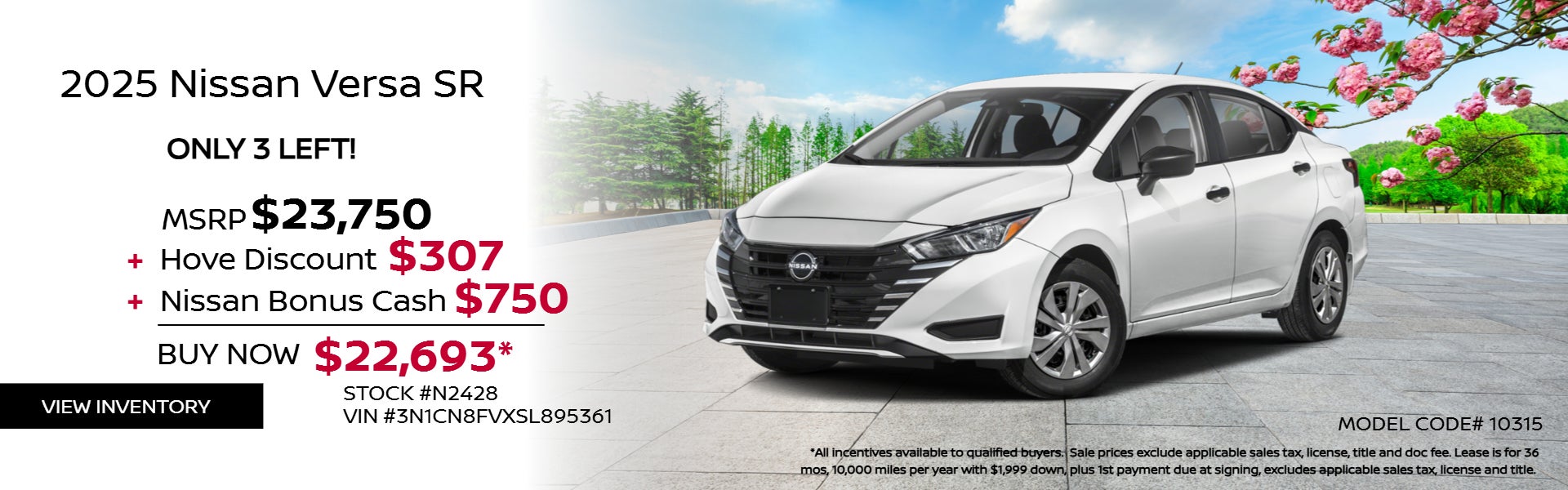 White Versa on offer spring theme