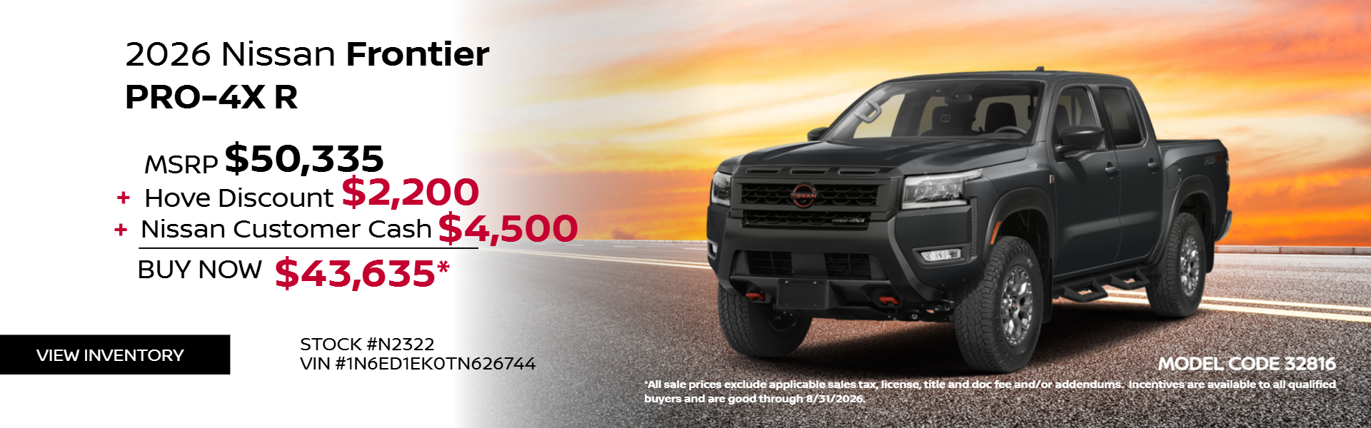 2026 Nissan Frontier PRO- 4X R