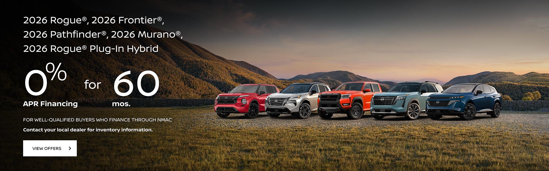 0% apr for 60 months 2026 SELECT MODELS