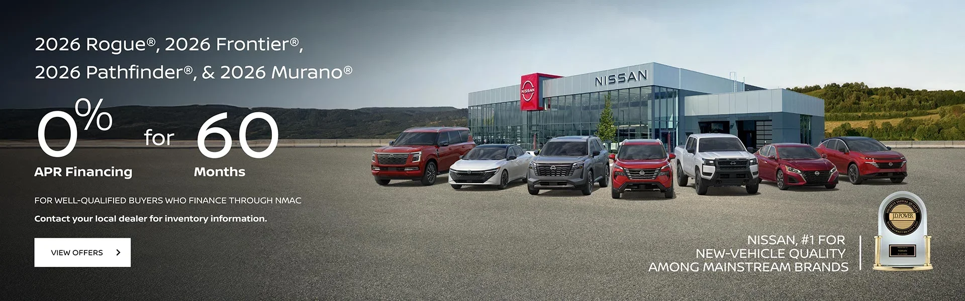 2026 Rogue, Frontier, Pathfinder and Murano